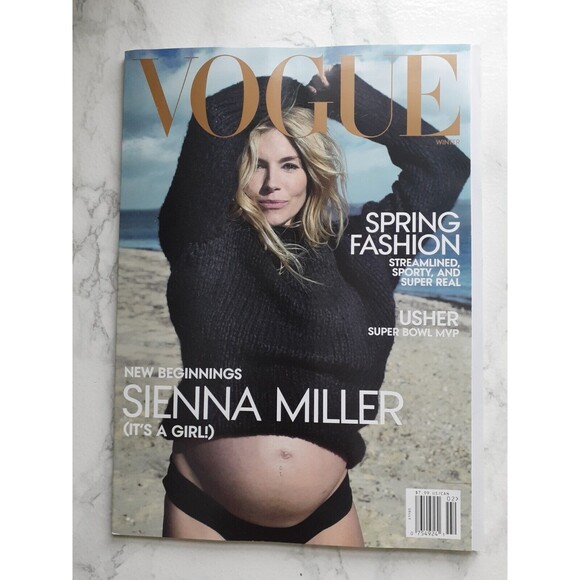 Vogue Magazine Spring Fashion Issue Feb '24 Sienna Miller Usher Super Bowl - Picture 2 of 5